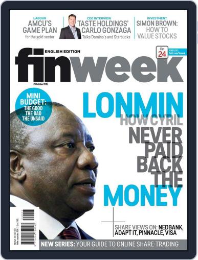 Finweek - English October 29th, 2015 Digital Back Issue Cover