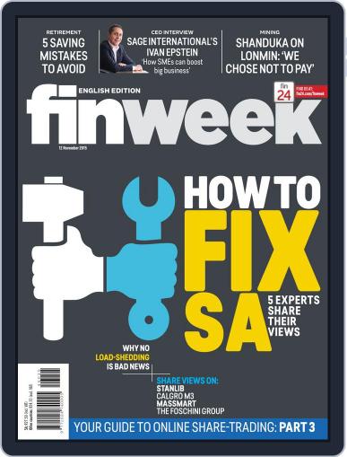 Finweek - English November 5th, 2015 Digital Back Issue Cover