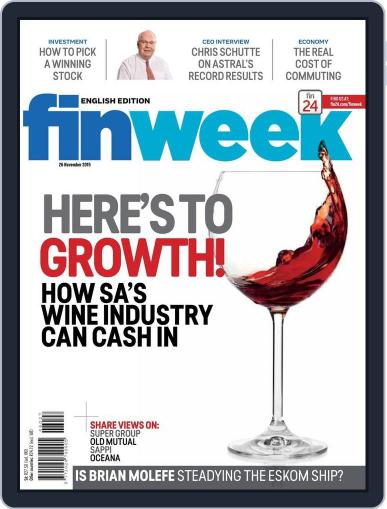 Finweek - English November 20th, 2015 Digital Back Issue Cover