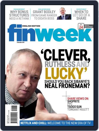 Finweek - English November 27th, 2015 Digital Back Issue Cover