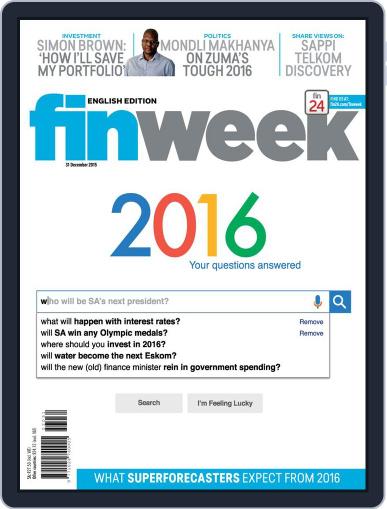 Finweek - English December 25th, 2015 Digital Back Issue Cover