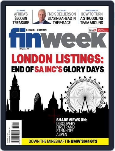 Finweek - English September 22nd, 2016 Digital Back Issue Cover
