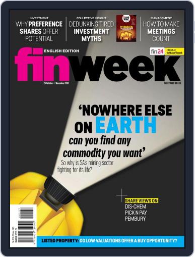 Finweek - English October 25th, 2018 Digital Back Issue Cover