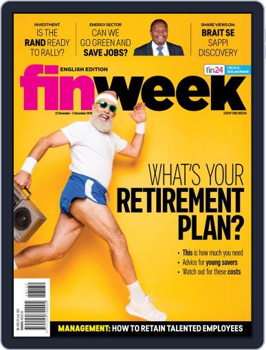 Finweek - English November 22nd, 2018 Digital Back Issue Cover
