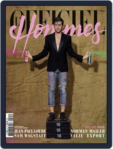 L'officiel Hommes Paris March 14th, 2014 Digital Back Issue Cover