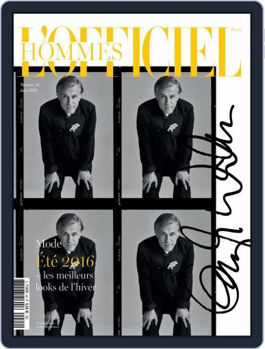 L'officiel Hommes Paris June 2nd, 2016 Digital Back Issue Cover