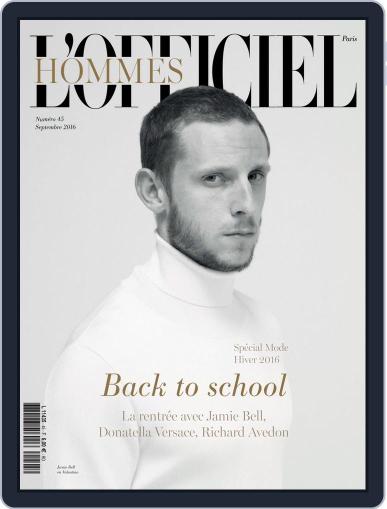 L'officiel Hommes Paris September 1st, 2016 Digital Back Issue Cover