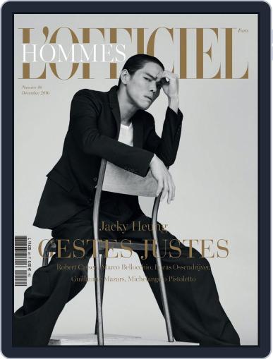 L'officiel Hommes Paris December 1st, 2016 Digital Back Issue Cover