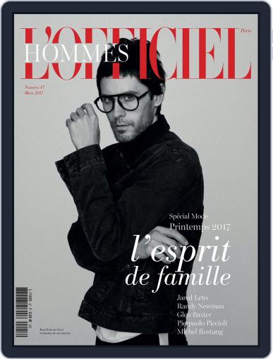 L'officiel Hommes Paris March 1st, 2017 Digital Back Issue Cover