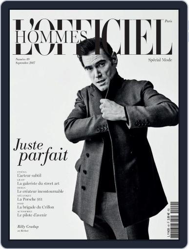 L'officiel Hommes Paris September 1st, 2017 Digital Back Issue Cover