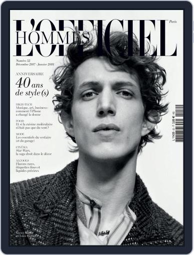 L'officiel Hommes Paris December 1st, 2017 Digital Back Issue Cover