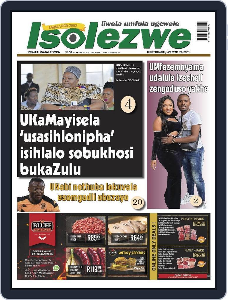 Isolezwe January 22nd, 2025 Digital Back Issue Cover