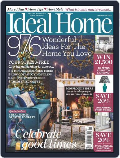 Ideal Home December 1st, 2015 Digital Back Issue Cover