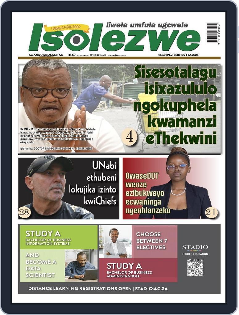 Isolezwe February 13th, 2025 Digital Back Issue Cover