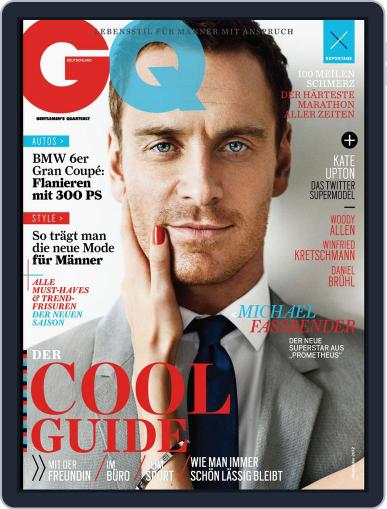 GQ Magazin Deutschland August 9th, 2012 Digital Back Issue Cover