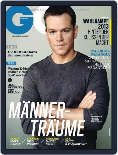 GQ Magazin Deutschland September 12th, 2013 Digital Back Issue Cover