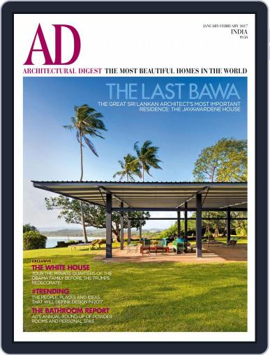 Architectural Digest India January 1st, 2017 Digital Back Issue Cover