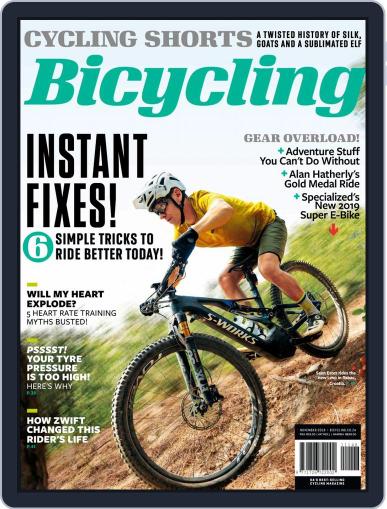 Bicycling South Africa November 1st, 2018 Digital Back Issue Cover