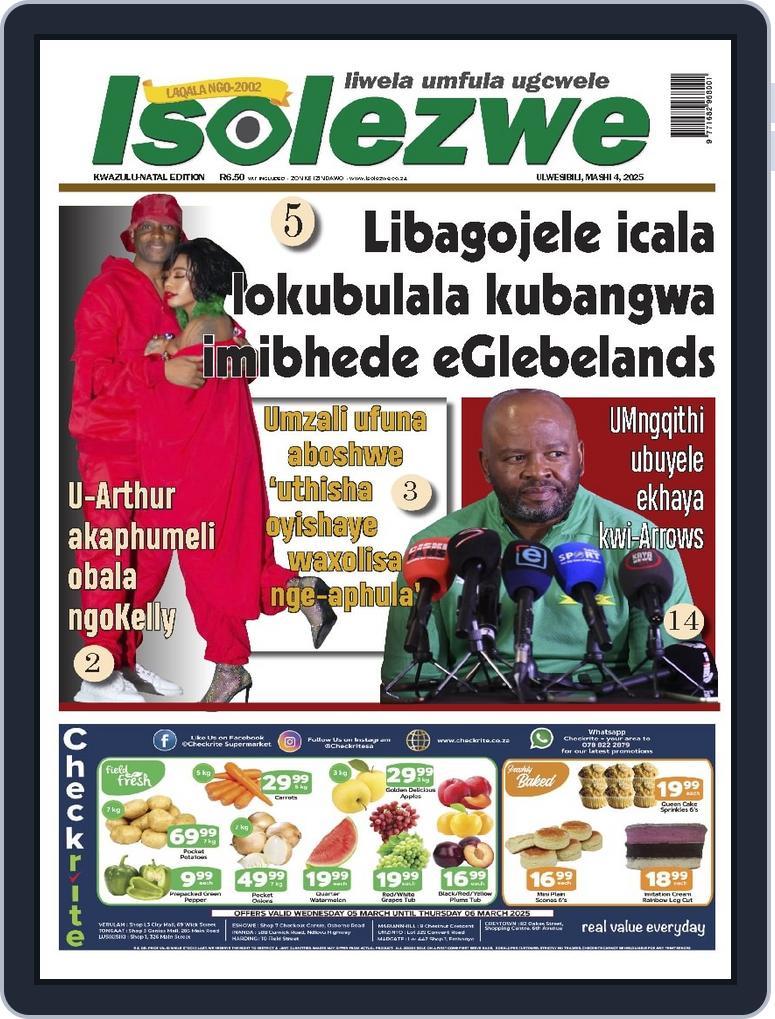 Isolezwe March 4th, 2025 Digital Back Issue Cover