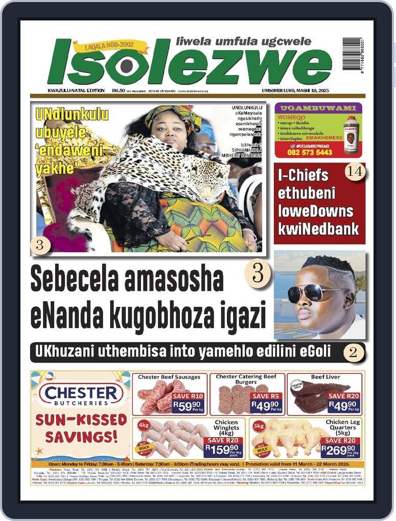 Isolezwe March 10th, 2025 Digital Back Issue Cover