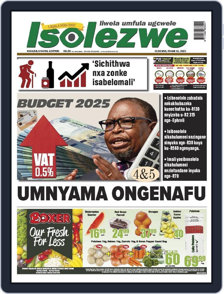 Isolezwe March 13th, 2025 Digital Back Issue Cover