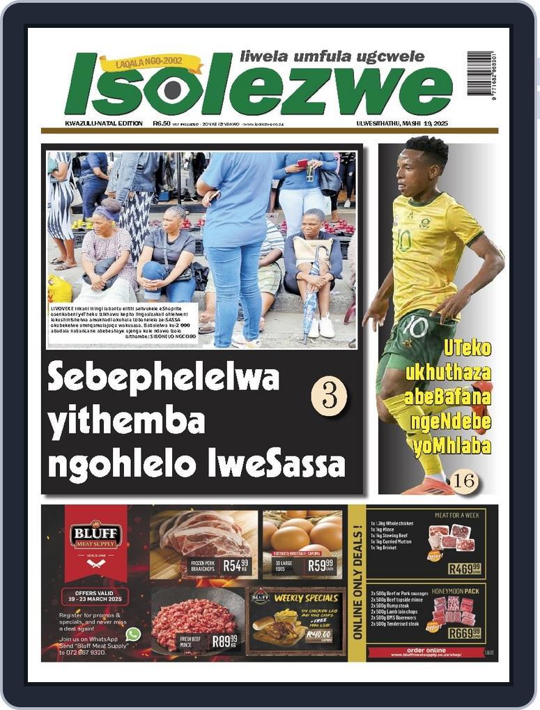 Isolezwe March 19th, 2025 Digital Back Issue Cover