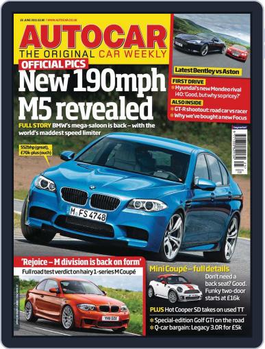 Autocar June 21st, 2011 Digital Back Issue Cover