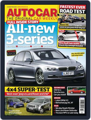 Autocar August 9th, 2011 Digital Back Issue Cover
