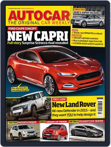 Autocar August 31st, 2011 Digital Back Issue Cover