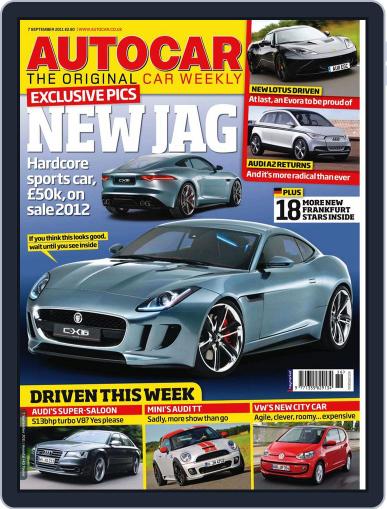 Autocar September 6th, 2011 Digital Back Issue Cover