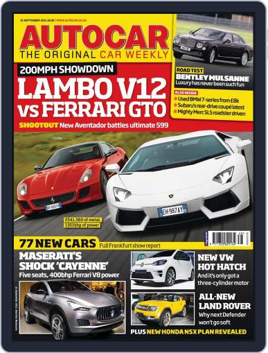 Autocar September 20th, 2011 Digital Back Issue Cover