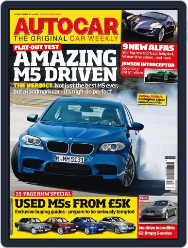 Autocar September 27th, 2011 Digital Back Issue Cover