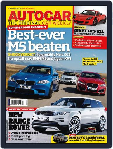 Autocar October 4th, 2011 Digital Back Issue Cover