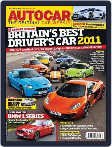 Autocar October 11th, 2011 Digital Back Issue Cover