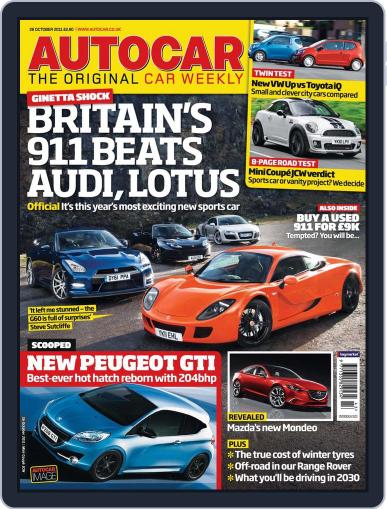 Autocar October 25th, 2011 Digital Back Issue Cover
