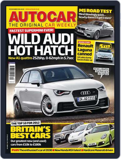 Autocar December 29th, 2011 Digital Back Issue Cover