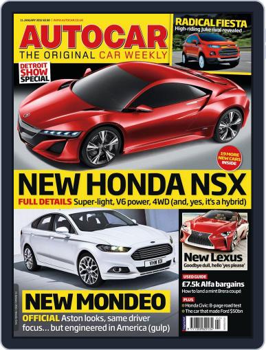 Autocar January 11th, 2012 Digital Back Issue Cover