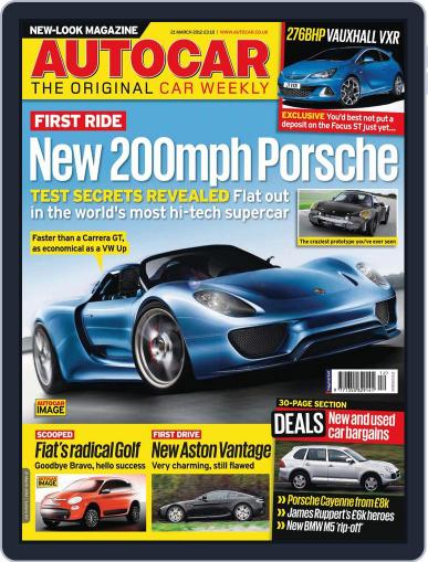 Autocar March 20th, 2012 Digital Back Issue Cover