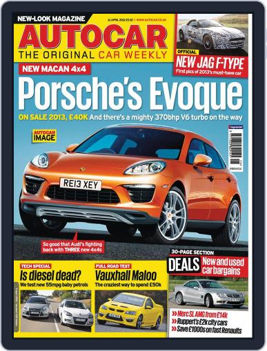 Autocar April 11th, 2012 Digital Back Issue Cover