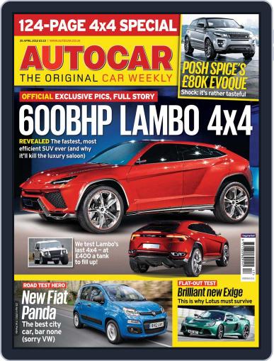Autocar April 24th, 2012 Digital Back Issue Cover