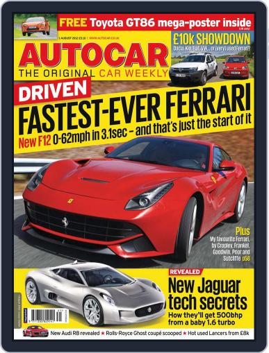 Autocar July 31st, 2012 Digital Back Issue Cover
