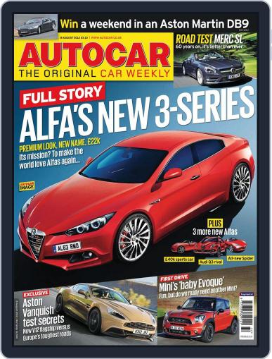 Autocar August 7th, 2012 Digital Back Issue Cover