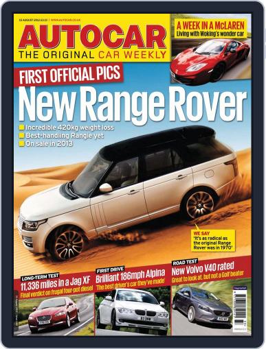 Autocar August 14th, 2012 Digital Back Issue Cover