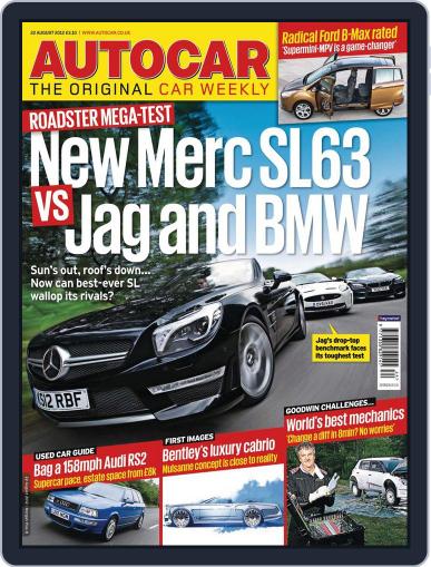 Autocar August 21st, 2012 Digital Back Issue Cover