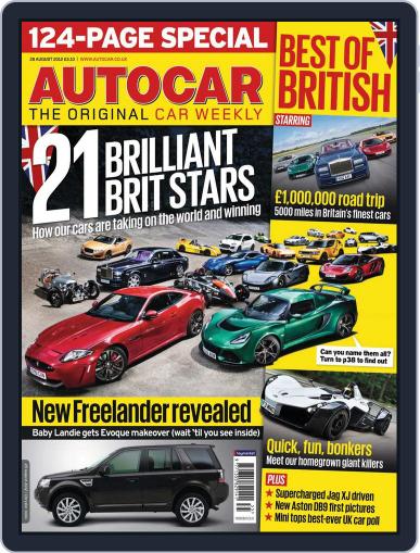 Autocar August 28th, 2012 Digital Back Issue Cover