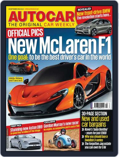 Autocar September 18th, 2012 Digital Back Issue Cover