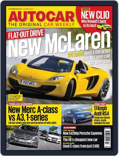 Autocar October 16th, 2012 Digital Back Issue Cover