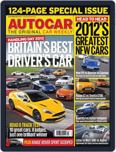 Autocar October 23rd, 2012 Digital Back Issue Cover