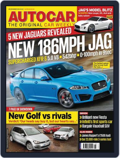Autocar November 27th, 2012 Digital Back Issue Cover