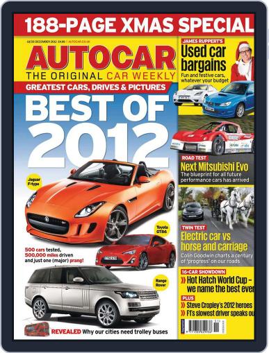 Autocar December 18th, 2012 Digital Back Issue Cover